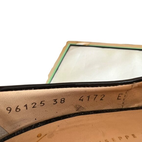 Giuseppe Zanotti pumps black patent leather cork platform 38 stiletto high heel - Picture 16 of 16